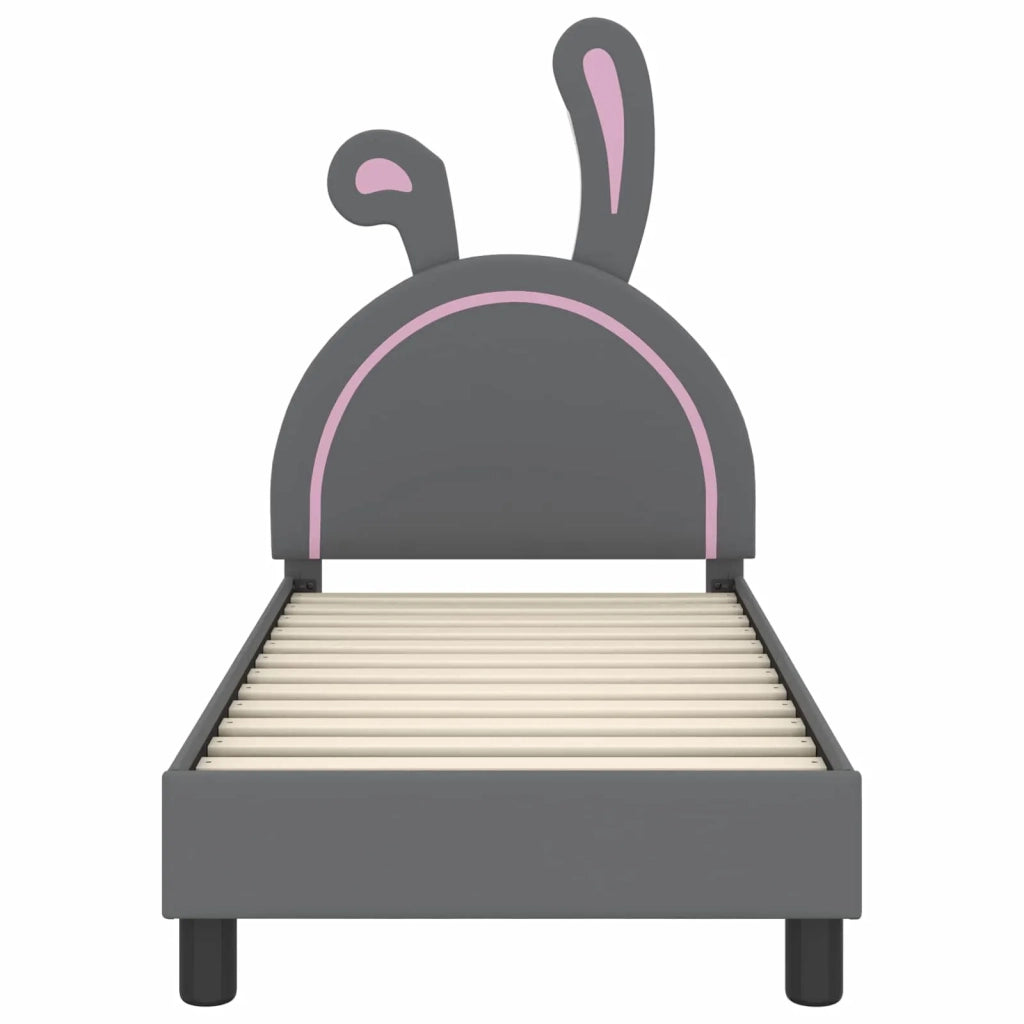 Struttura letto per bambini con testata Grigio Chiaro PU