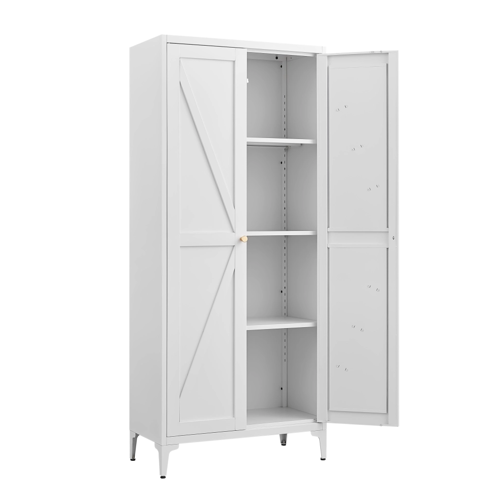 ARMADIO DISPENSA 2 ANTE In Metallo Bianco