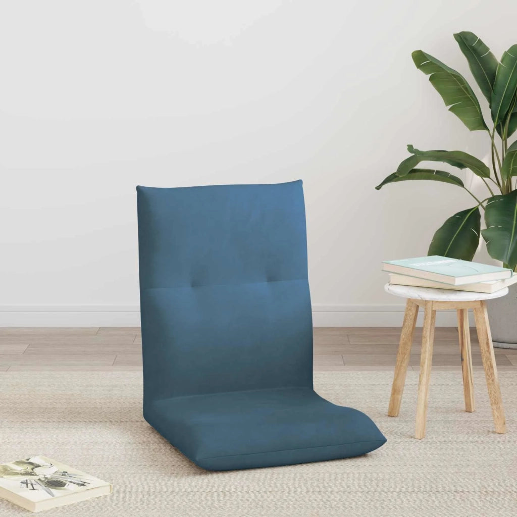 Sedia da Pavimento Blu 46 x 50 x 61 cm Velluto 42028181