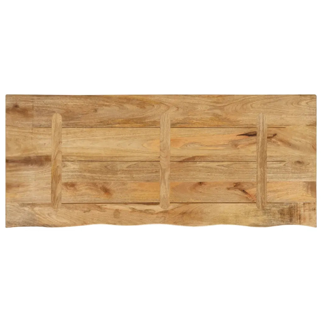 vidaXL Piano Tavolo 140x60x2,5 cm Bordi Vivi Legno di Mango Grezzo