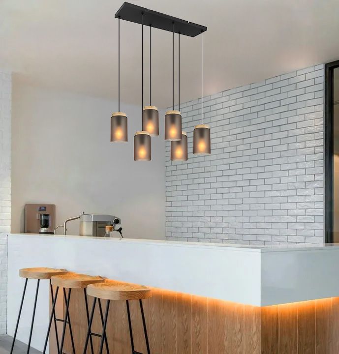 Lampada APP1813-6CP Frosted Grey