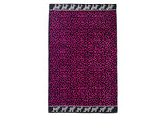 Telo Mare Jacquard Spugna Asciugamano Spiaggia Africa Ghepardo - Telo Mare - Fucsia