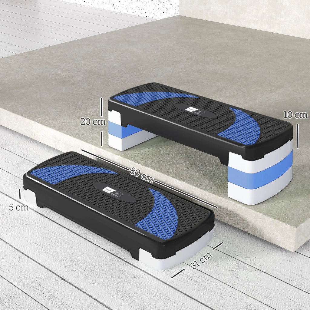 Stepper Fitness Aerobico ¨C zephmum ¨C 80x31x20 cm Nero Blu