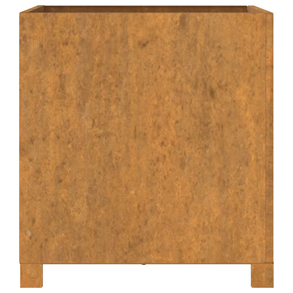 Fioriera rialzata con gambe set da 2 finitura ruggine 49 x 47 x 50 cm acciaio corten marrone 02_0038878