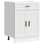 Mobile da cucina che ottimizza lo spazio di contenimento 60 x 46 x 81,5 cm piedini regolabili design moderno in legno composito bianco 02_0050272