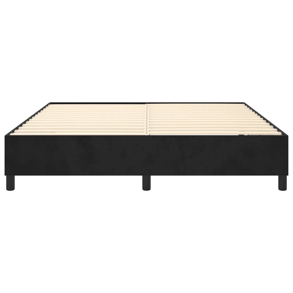 Struttura Letto a Rete a Molle Nero 200x200 cm in Velluto 3121140