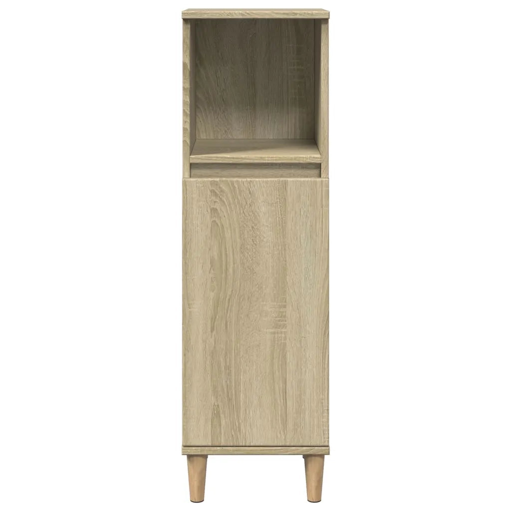 Set Mobili da Bagno 3 pz Rovere Sonoma in Legno Multistrato