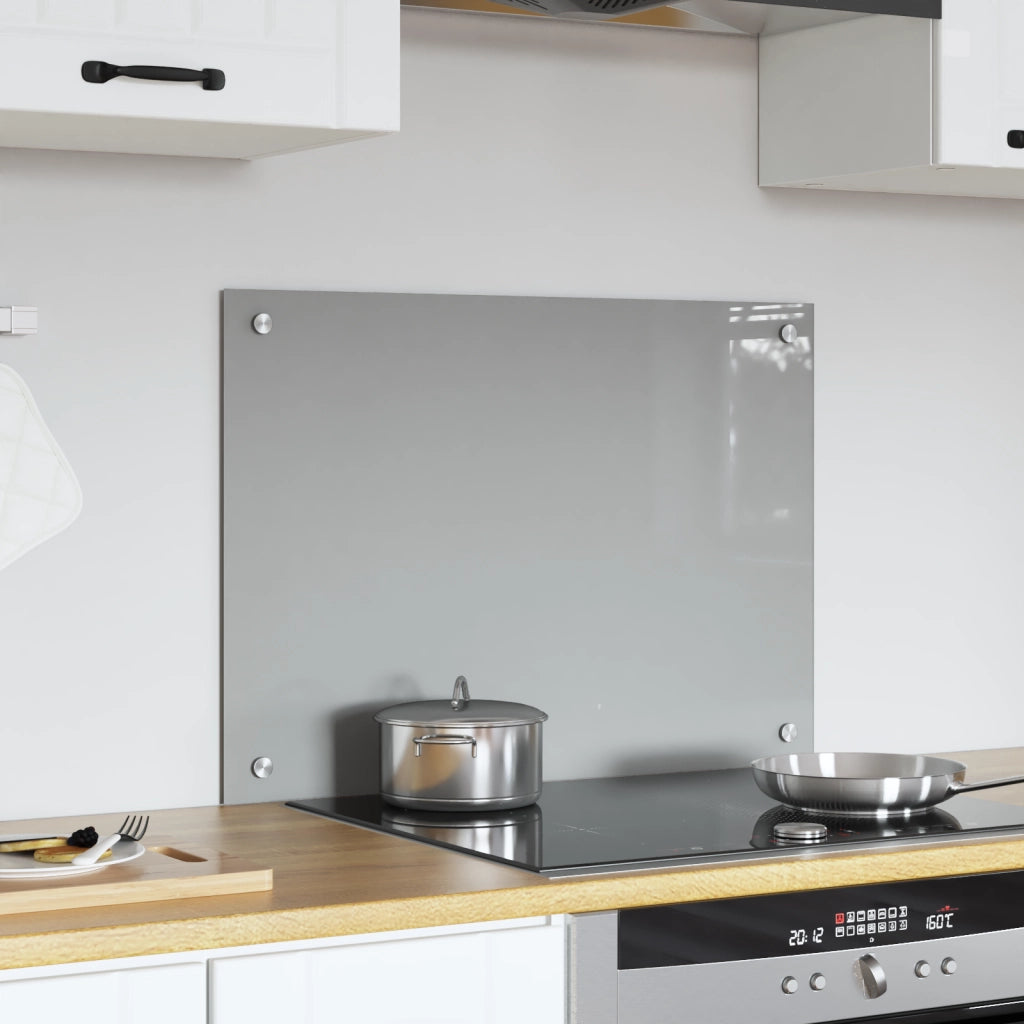 Schienale Cucina Grigio Chiaro 70x50x0,6 cm Vetro Temperato