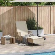 Lettino da sole Beige e Bianco Crema 200 x 55 x 92 cm 365429