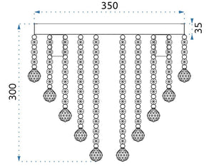 Lampada Di Cristallo Da Soffitto Plafoniere APP514-5C Cristal