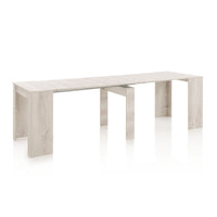 Consolle Allungabile 54/252x78,5x78 cm in Melamina Pino Bianco