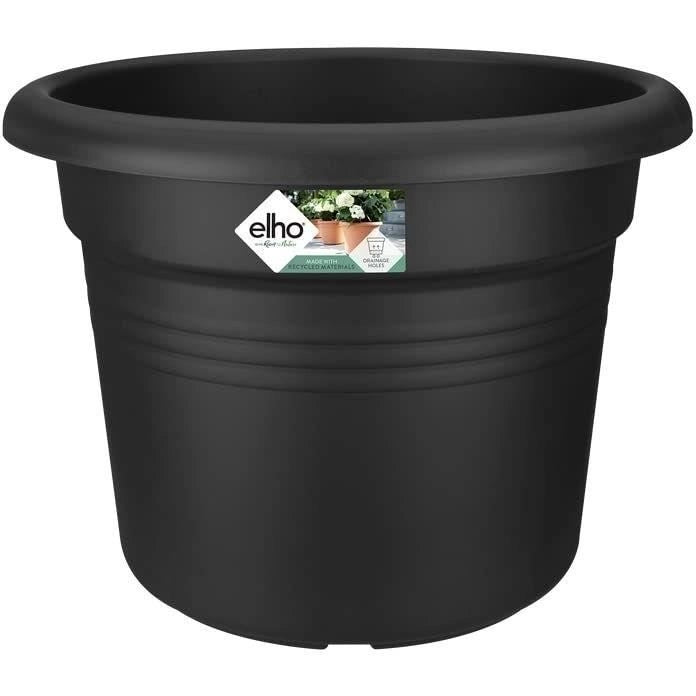 Nozioni di base verde rotonda pentola di fiori - Plastica - 45 - Terracotta morbida