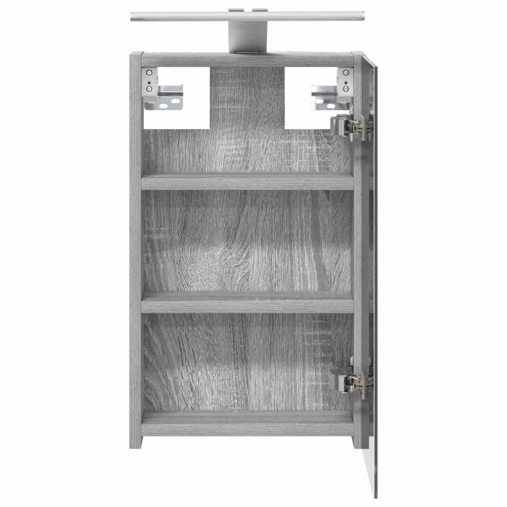 Mobiletto per specchio da bagno Grigio Sonoma 30 x 10,5 x 50 cm 889020