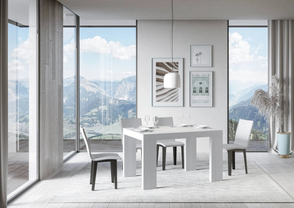 Tavolo Allungabile 140/400x90x77 cm Roxell Bianco Frassino