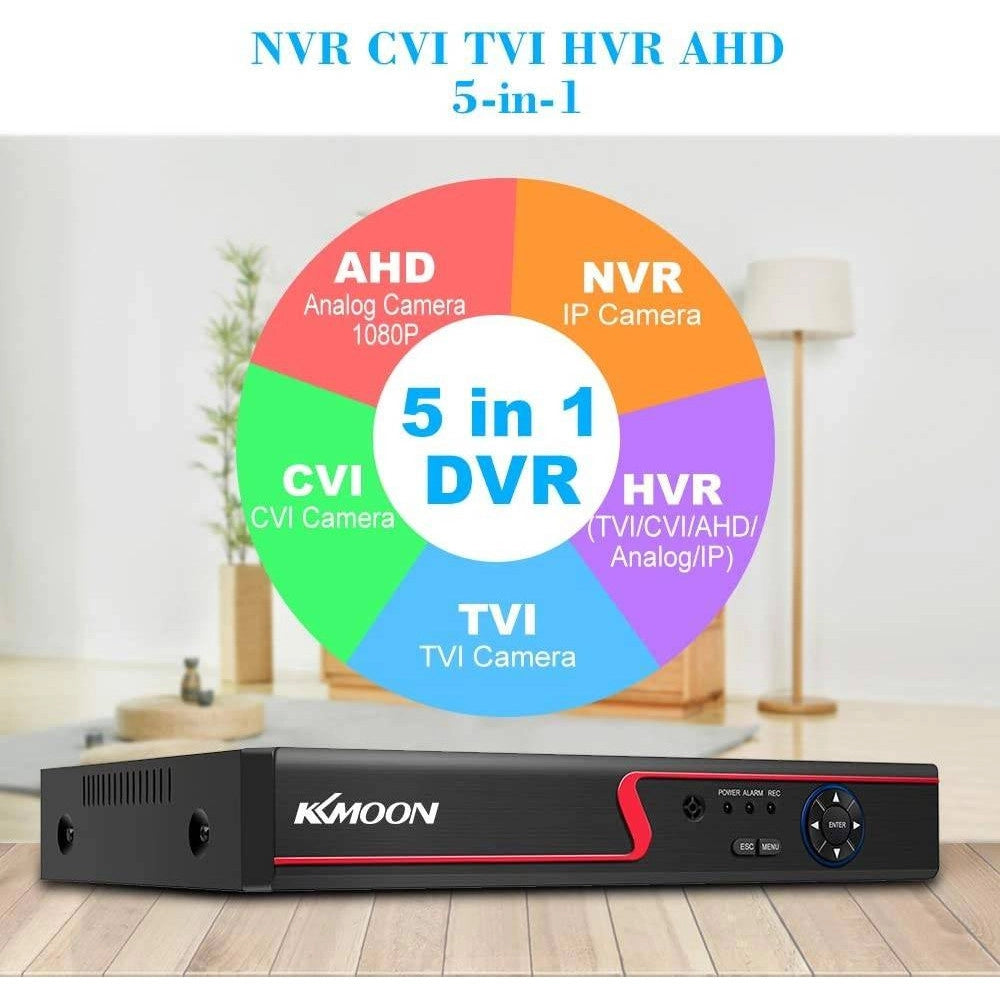 Trade Shop - Videoregistratore Cctv Dvr 4ch 1080p Ibrido Ahd/onvif Ip/analogico/tvi/cvi/dvr -