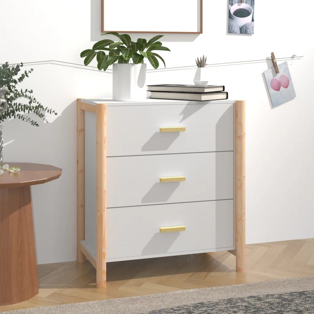 Credenza-Buffet-Armadio da cucina Bianca 62x38x70 cm in Legno Multistrato 217468