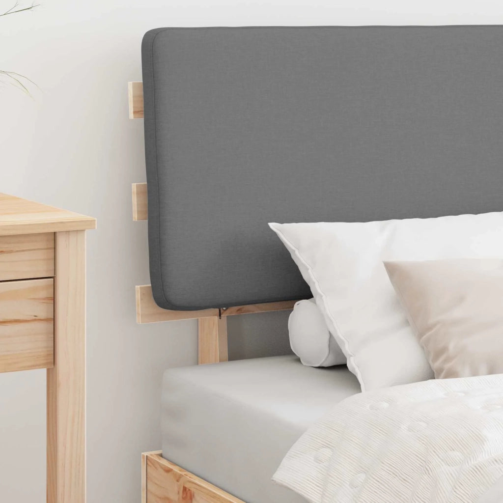 Letto con Testiera Rivestita Grigio chiaro 75 x 190 cm 877389