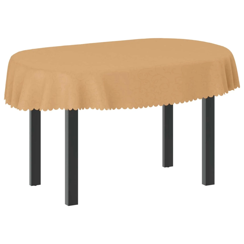 Tovaglia da Tavolo Ovale Beige 130 x 180 cm 42040152