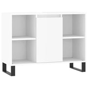 Armadietto Bagno | Armadio da bagno Bianco Lucido 80x33x60cm in Legno Multistrato