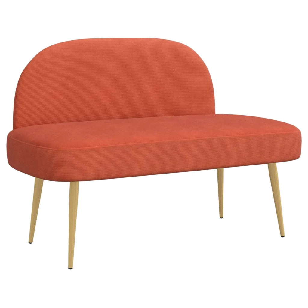 Panchina imbottita con schienale Rosso arancio 110 x 60 x 76 cm 42040784