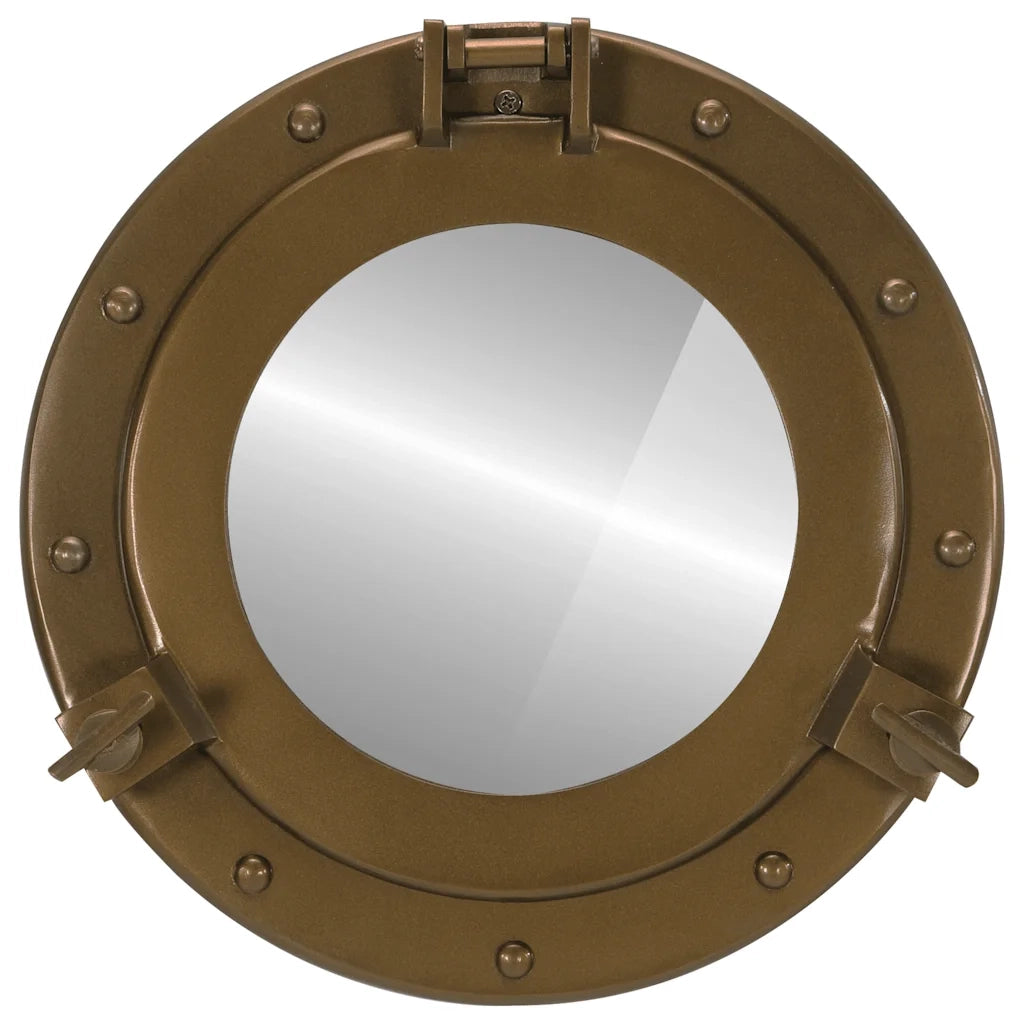 Specchio da Parete Design OblÃ² Ã˜30 cm in Alluminio e Vetro