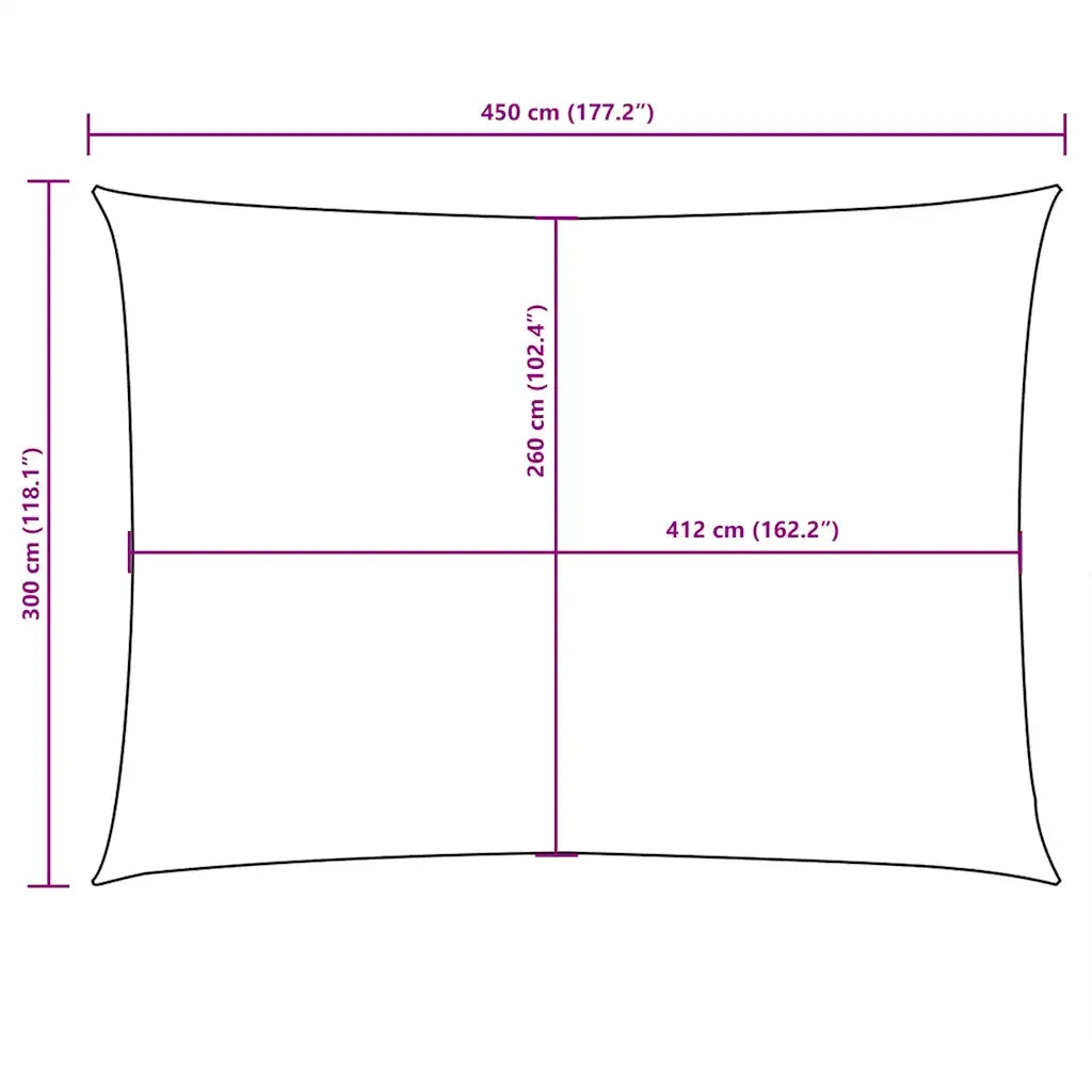 Parasole a vela | Telo Ombra | Vela da ombra Oxford Rettangolare 3x4,5 m Bianco