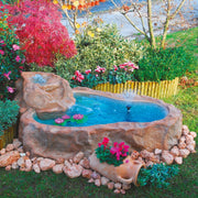 Laghetto Artificiale Roccia Fuori Terra 220x140x40/60 cm 270 Litri