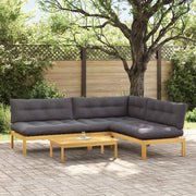 4 Pezzo Unità di divano pallet da giardino
