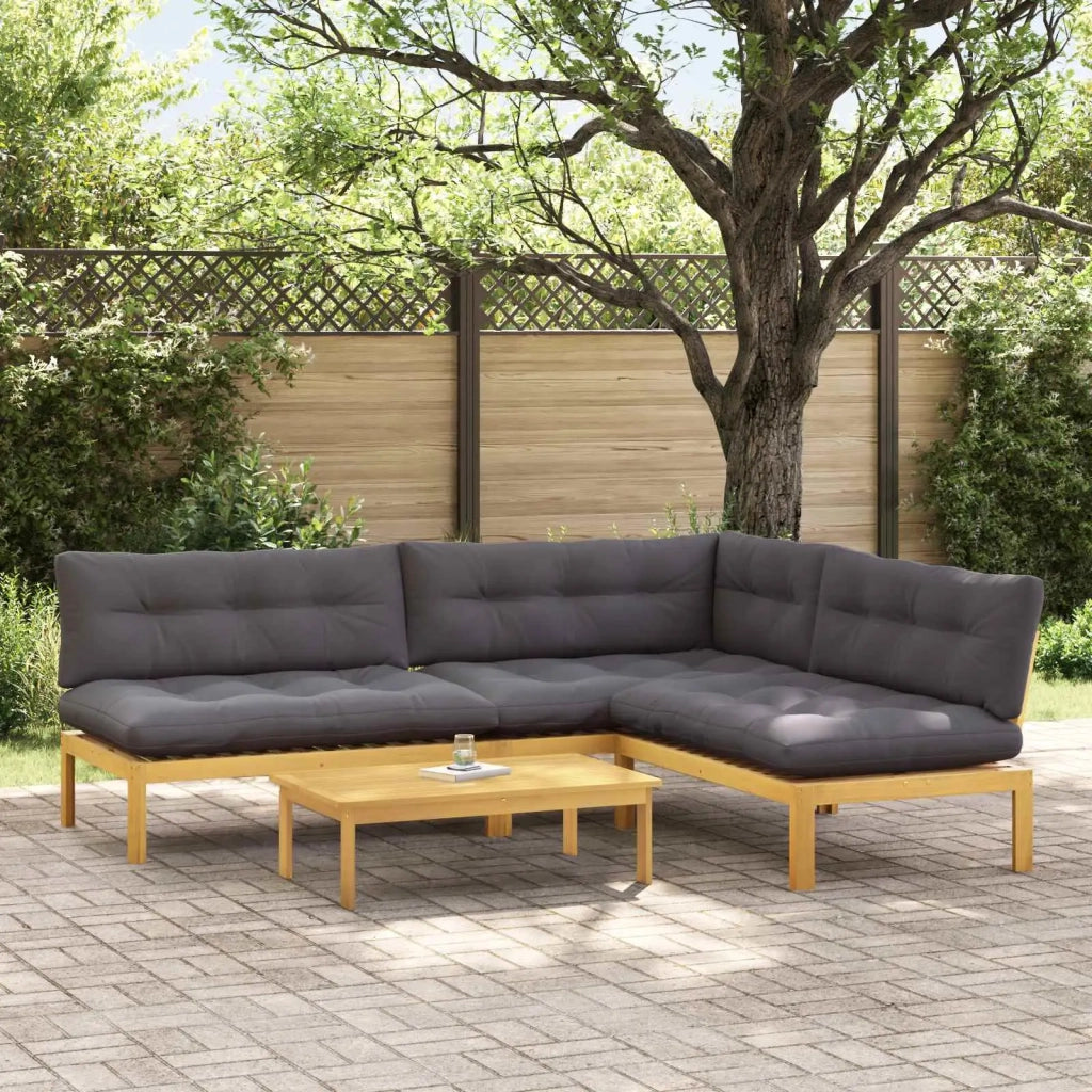 4 Pezzo Unità di divano pallet da giardino