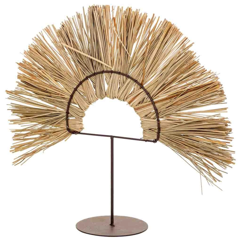 Figura decorativa in fibra naturale marrone 40x02x34,5h