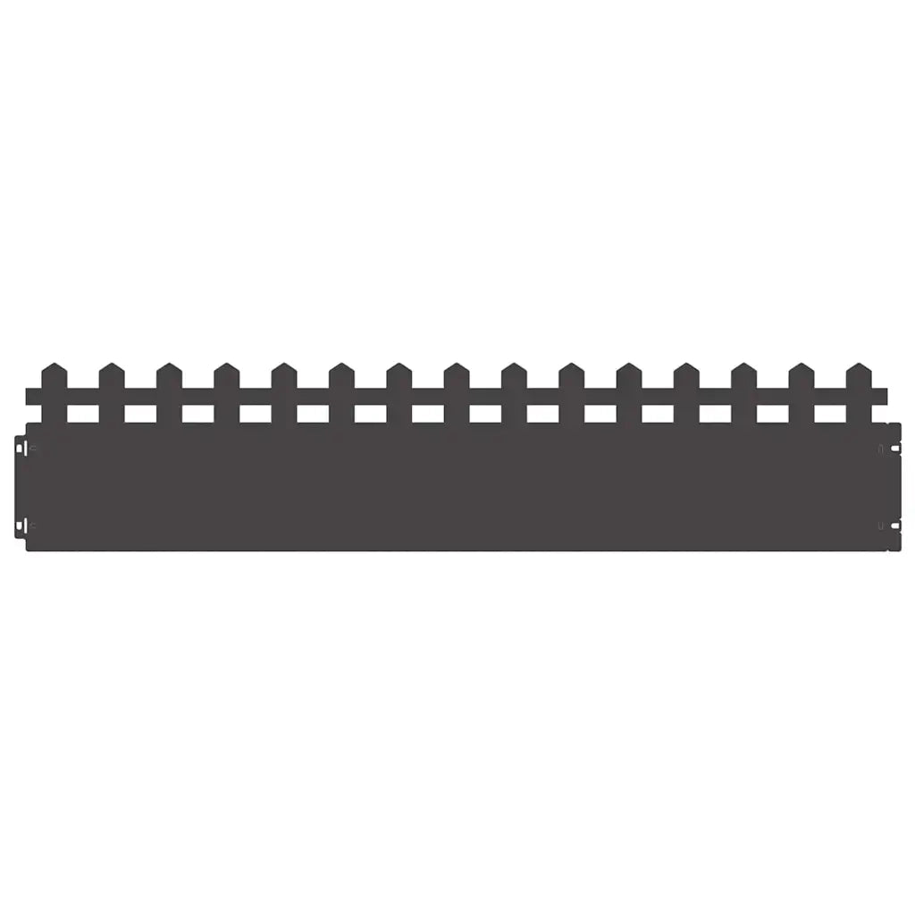 Bordure per prato 20 pz Nero 103 x 0,05 x 22 cm Acciaio CFW3695509