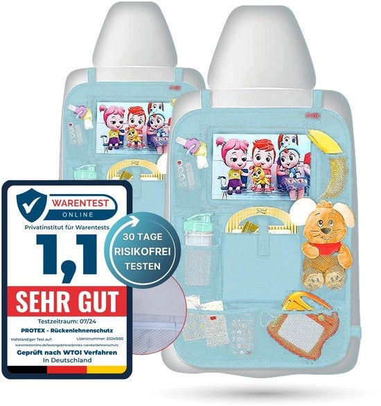 Organizzatore di Cassetta per Auto con Tablet da 12 pollici e 100 giorni di prova senza rischi [blu]