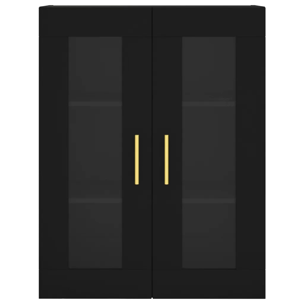 Mobile a Parete Nero 69,5x34x90 cm 828469
