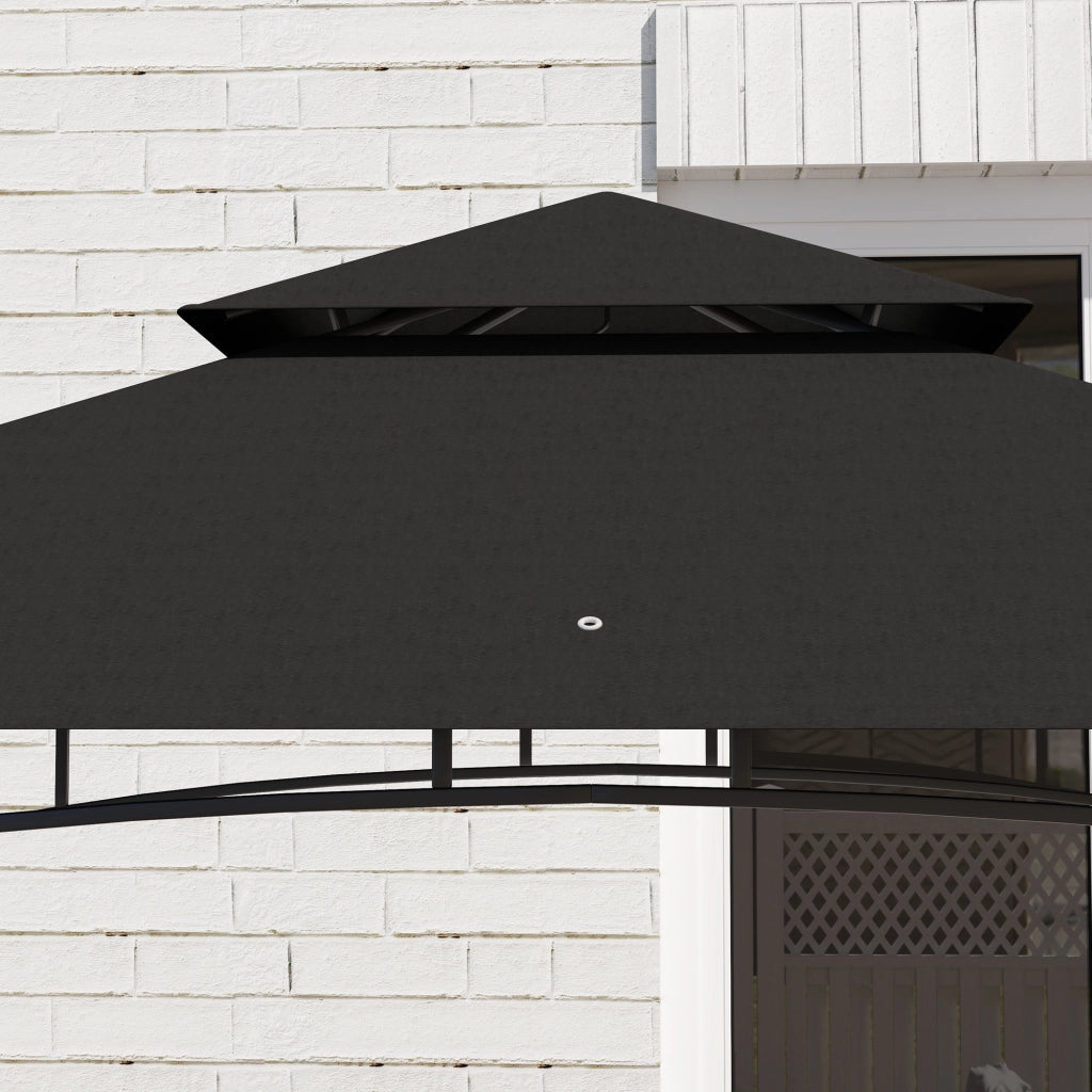 Tonnelle da giardino con barbecue ¨C zephmum ¨C grigio scuro 240x150x257 cm