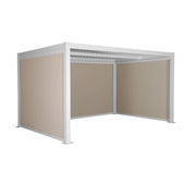 Pergola bioclimatica 3x4m in alluminio e acciaio +  2 tende 3m + 1