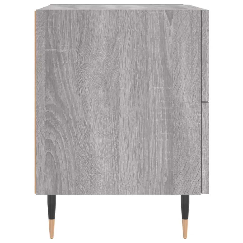 Comodini 2 pz-Set di 2 Tavolino da notte Grigio Sonoma 40x35x47,5 cm in Legno Multistrato 716341