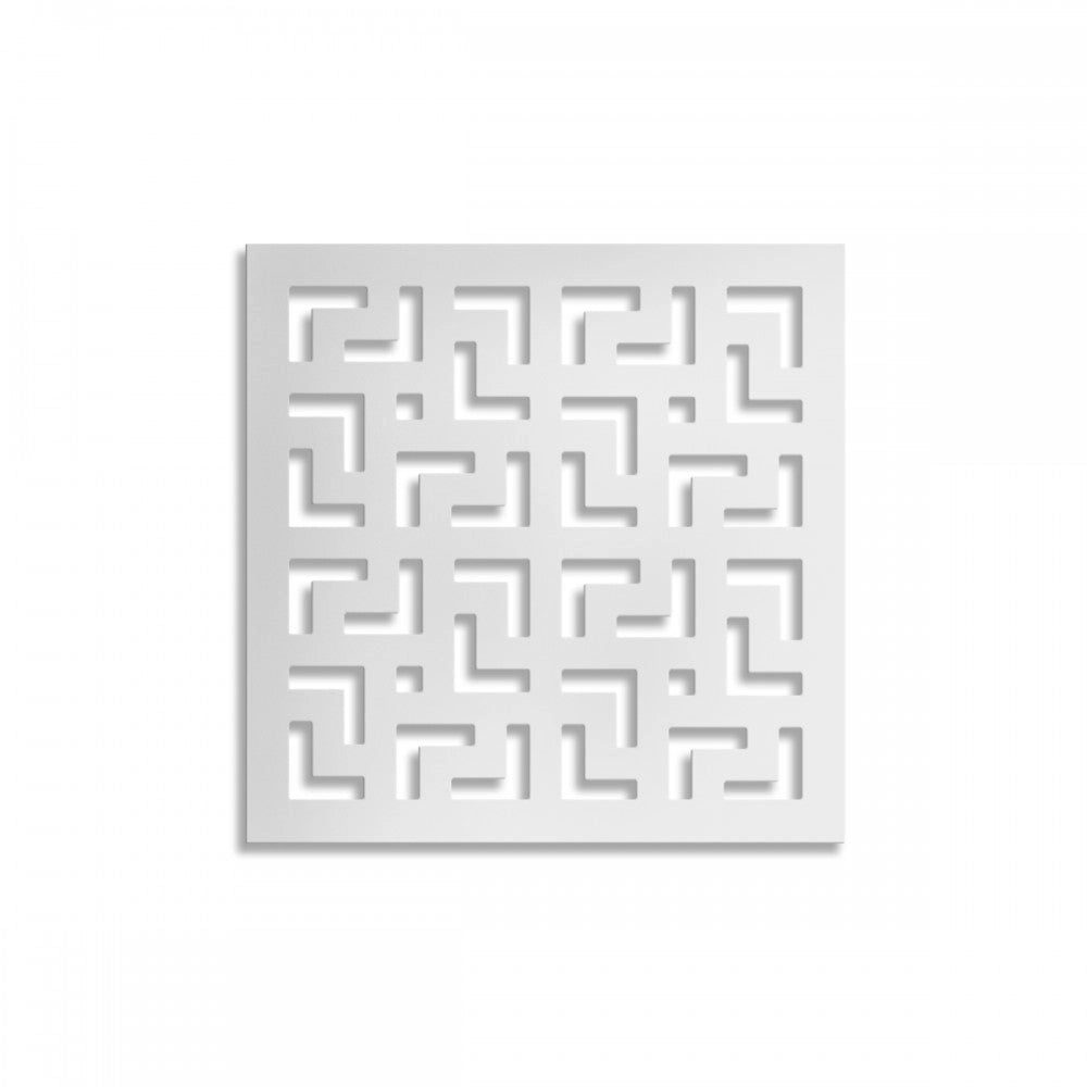 LABYRINTH - L - Pannello in PVC traforato - Parasole Colore: bianco, Misura: 98x98 cm