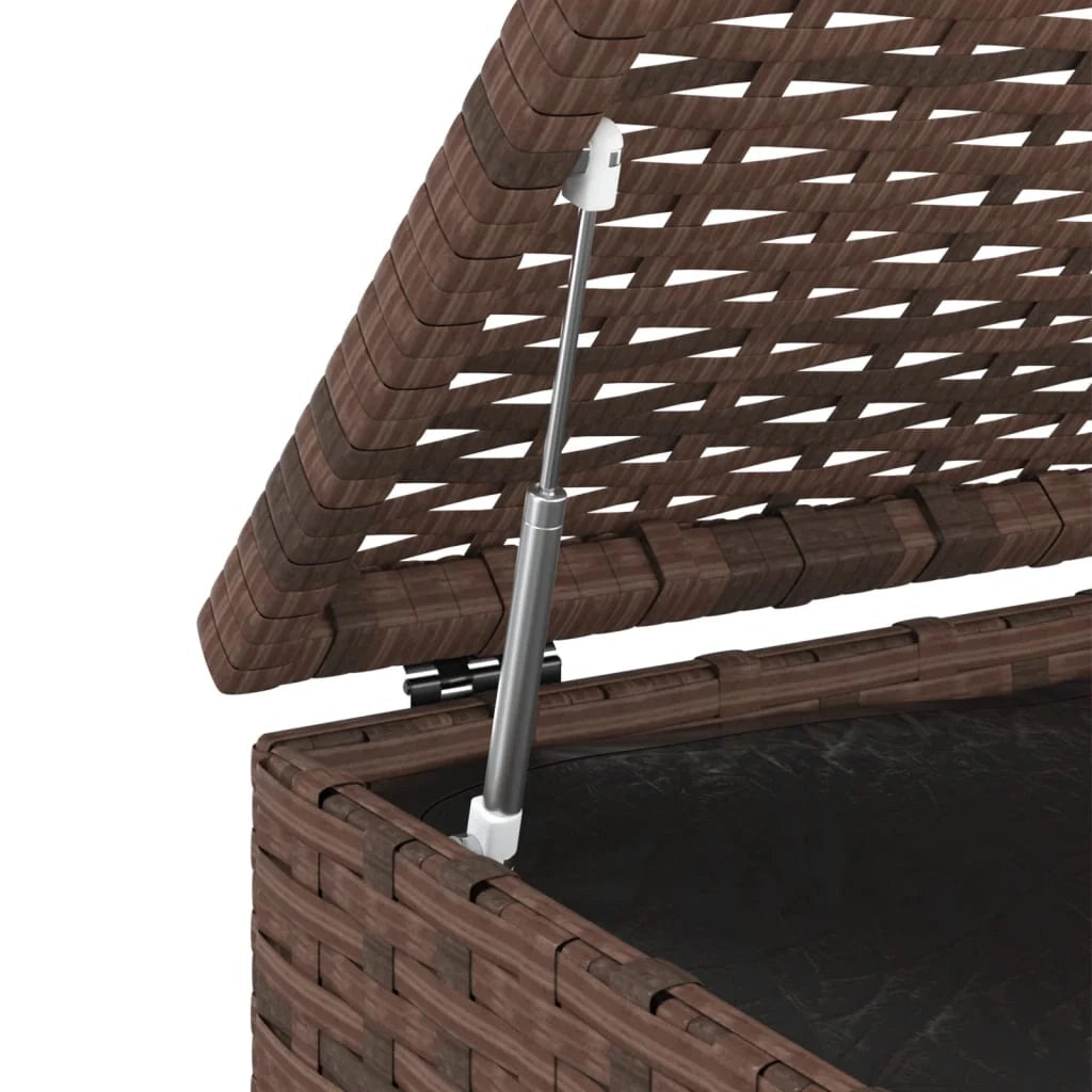 Contenitore/cuscino da giardino in resina di vimini 100 x 49 x 103,5 cm marrone 02_0013157