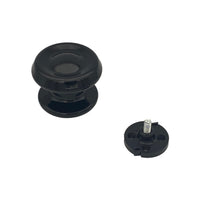 Pomolo fisso per porta SAGUATTI 876/80QB in alluminio nero lucido