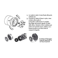 Pomolo fisso per porta SAGUATTI 876/80QB in alluminio nero lucido