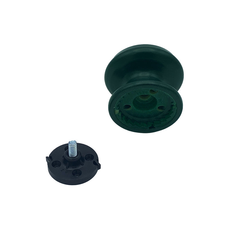 Pomolo fisso per porta SAGUATTI 876/80SAB in alluminio verde opaco