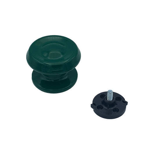 Pomolo fisso per porta SAGUATTI 876/80SB in alluminio verde lucido