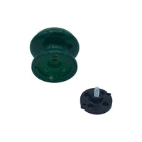 Pomolo fisso per porta SAGUATTI 876/80SB in alluminio verde lucido