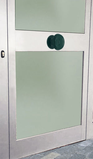 Pomolo fisso per porta SAGUATTI 876/80SB in alluminio verde lucido
