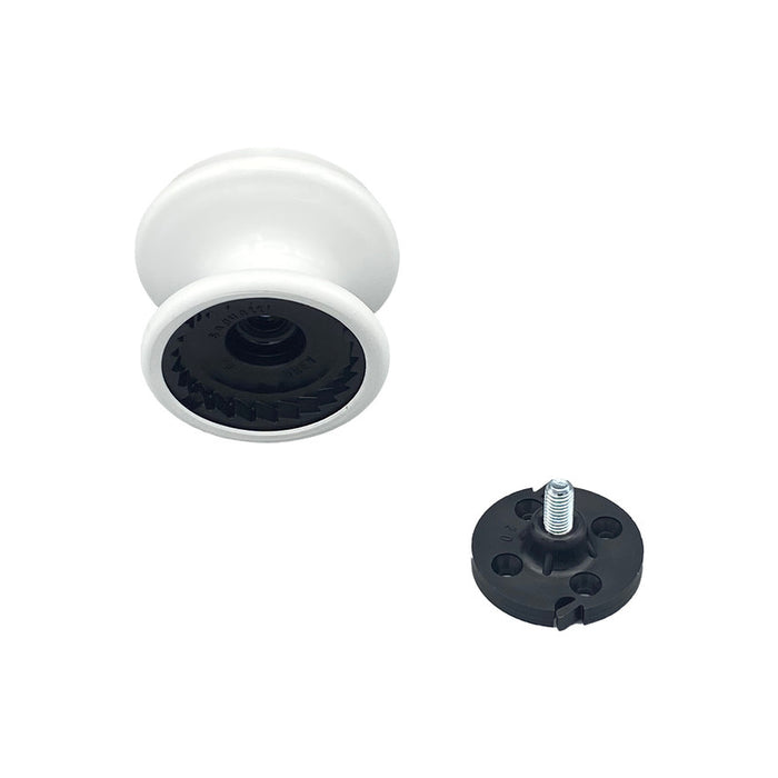 Pomolo fisso per porta SAGUATTI 876/80TB in alluminio bianco lucido