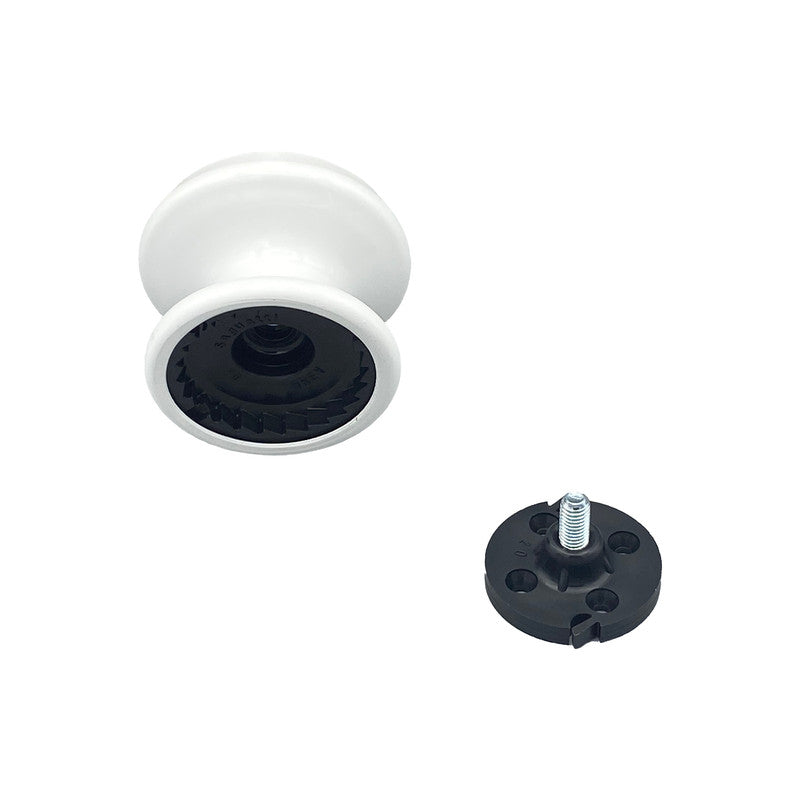 Pomolo fisso per porta SAGUATTI 876/80TB in alluminio bianco lucido