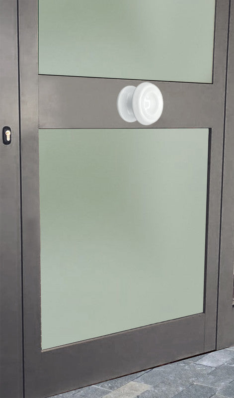 Pomolo fisso per porta SAGUATTI 876/80TB in alluminio bianco lucido