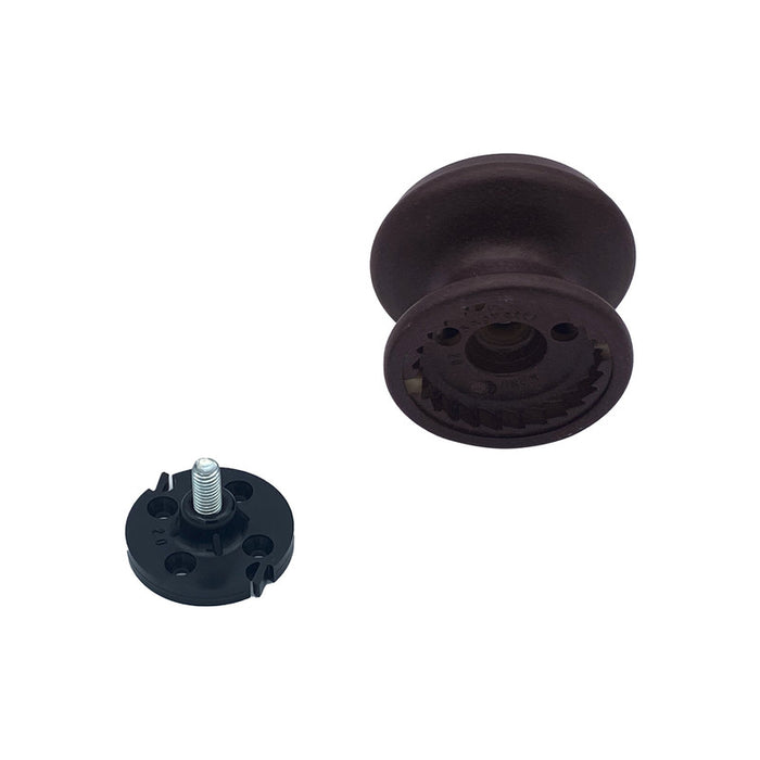 Pomolo fisso per porta SAGUATTI 876/80UAB in alluminio marrone opaco