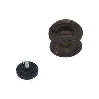 Pomolo fisso per porta SAGUATTI 876/80UB in alluminio marrone lucido