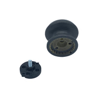 Pomolo fisso per porta SAGUATTI 876/80YAB in alluminio grigio opaco